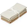 CamCam Copenhagen Lot de 3 langes en coton bio Mix Classic Stripes Camel (70 x 70 cm)