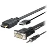 VivoLink Pro - Câble HDMI - HDMI mâle pour USB, HD-15 (VGA), mini-phone stereo 3.5 mm mâle - 2 m