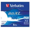 Verbatim - 5 x BD-R XL - 100 Go 4x - surface imprimable par jet d'encre - boîtier CD