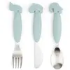 Set de 3 couverts Easy-grip Deer friends Bleu