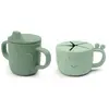 Lot tasse à bec et tasse à goûter Peekaboo Deer friends Vert