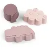 Lot de 3 moules en silicone Happy clouds Rose