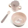 Done by Deer Coffret premier repas Happy clouds Rose (3 pièces)