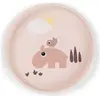 Assiette ventouse en silicone Playground Rose