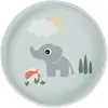 Assiette ventouse en silicone Playground Bleu