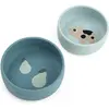Bol en silicone lot de 2 Dotti Bleu