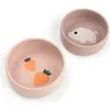 Bol en silicone lot de 2 Pigee Rose