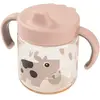 Tasse à bec à 2 anses bébé Done by Deer Tiny farm Rose 260 ml 1466601