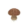 OYOY Mini Lampe de chevet en rotin Mushroom