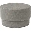 Pouf en tissu gris foncé Silo medium noir/Albagia 201 Albagia 201 - No...