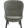 Fauteuil haut en chêne noir et tissu gris Hyg - Normann Copenhagen