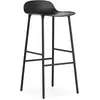 Tabouret de bar en acier et pp noir 75 cm Form - Normann Copenhagen