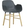 Fauteuil Form avec structure en bois - bleu - Chêne Normann Copenhagen