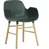 Fauteuil Form avec structure en bois - vert - Chêne Normann Copenhagen