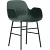 Chaise avec accoudoirs en acier et pp vert Form - Normann Copenhagen