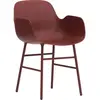 Chaise avec accoudoirs en acier et pp rouge Form - Normann Copenhagen