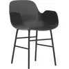 Chaise avec accoudoirs en acier et pp noir Form - Normann Copenhagen