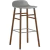 Normann Copenhagen Chaise de bar avec structure en noyer gris H75