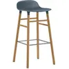 Chaise de bar avec structure en chêne bleu H75