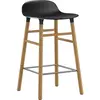 Normann Copenhagen Chaise de bar avec structure en chêne noir H65