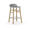 Chaise de bar avec structure en chêne gris H65