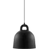 NORMANN COPENHAGEN lampe à suspension BELL SMALL (Noir - Aluminium et corde en tissu)