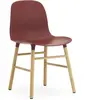 Chaise Form avec structure en bois - Chêne - rouge Normann Copenhagen