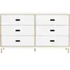 Normann Copenhagen Kabino armoire avec 6 tiroirs blanc