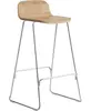 Chaise de bar en chêne naturel et acier chrome 75 cm - Normann Copenhagen