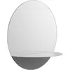 Normann Copenhagen Miroir Horizon avec étagère rond gris