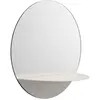 Normann Copenhagen miroir Horizon avec étagère autour blanc