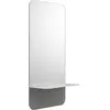 Normann Copenhagen Miroir Horizon avec étagère verticale grise