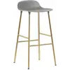 Tabouret de bar en laiton et pp gris 75 cm Form - Normann Copenhagen
