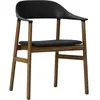 Fauteuil Herit  - Spectrum cuir noir - chêne fumé Normann Copenhagen