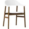 Chase avec accoudoirs en chêne teinté et polypropylene blanc Herit blanc - Normann Co