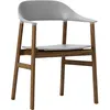 Chaise avec accoudoirs en chêne teinté et polypropylene gris Herit Grey - Normann Cop