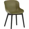 Chaise en chêne vernis noir et pp olive Hyg - Normann Copenhagen