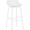 Tabouret de bar en acier et pp blanc 75 cm Hyg - Normann Copenhagen