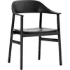 Chaise avec accoudoirs en chêne noir et polypropylène noir Herit noir - Normann Copen