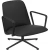 Pad Lounge Chair Low Swivel Black Alu - Normann Copenhagen