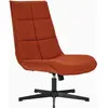 Urban Meuble Fauteuil rembourré tissu rouge orange pivotant