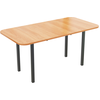 Urban Meuble Table de salle à manger extensible effet bois brillante 120-160*80cm