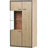 Urban Meuble Buffet haut vitrine moderne avec éclairage LED 150Hx78Lx40Tcm