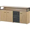 Urban Meuble Buffet industriel effet bois avec 3 portes et 3 tiroirs rangement