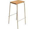 Tabouret de bar en bois de frêne et métal sable Stilt - Hübsch