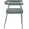 Chaise de salle à manger en tissus gris Ecto - Hübsch