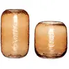 Hübsch Set de 2 Vase en verre ambre