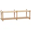 Tablette Mason Double en mdf, placage de chêne et bois de chêne Hubsch