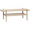 Table basse avec étagère à lattes en chêne clair - Hübsch