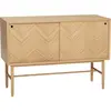 Petite commode avec 2 portes coulissantes en chêne naturel - Hübsch